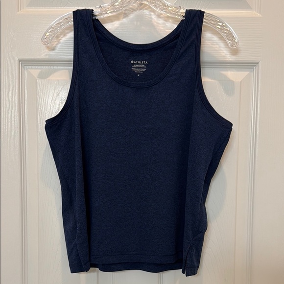 Athleta Uptempo II Tank Top in Navy Blue Heather Size Medium - Picture 2 of 7